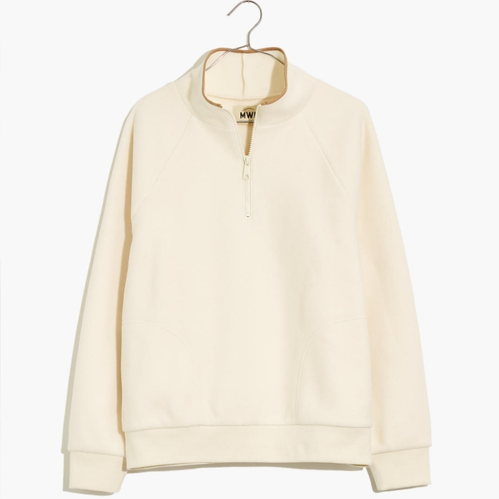 MWL Betterfleece Half-Zip Sweatshirt Fleece / LARGE / ANTIQUE CREAM	WHITE